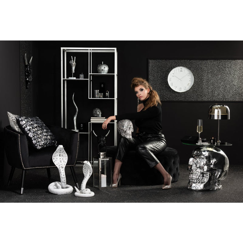 J-Line Lantaarn Vierkant Metaal/Glas Zilver - Chic Choice