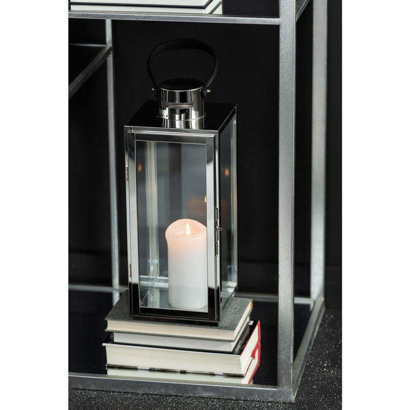 J-Line Lantaarn Vierkant Metaal/Glas Zilver - Chic Choice
