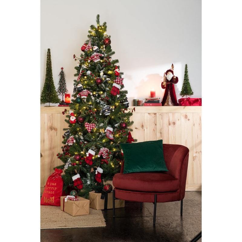 J-Line Loungestoel Rond Textiel/Metaal Steen Rood - Chic Choice