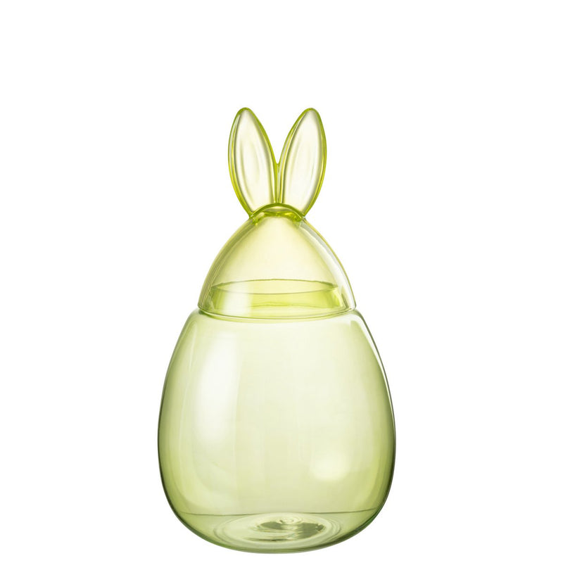 J-Line voorraadpot Konijn - glas - groen - large - Chic Choice