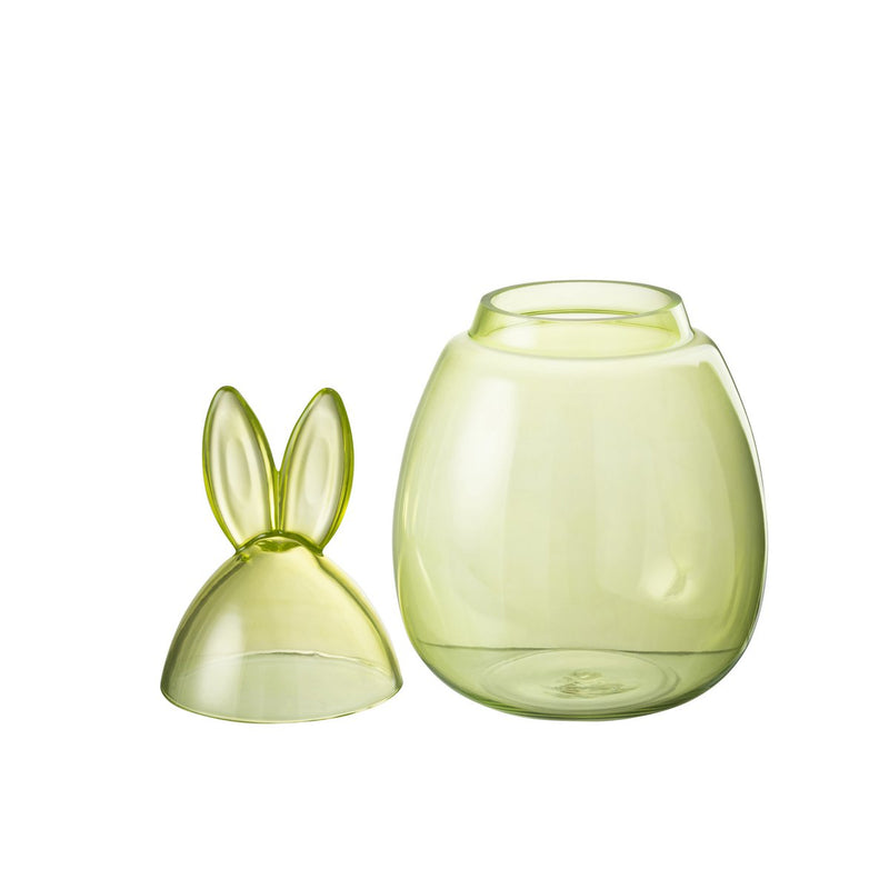 J-Line voorraadpot Konijn - glas - groen - large - Chic Choice