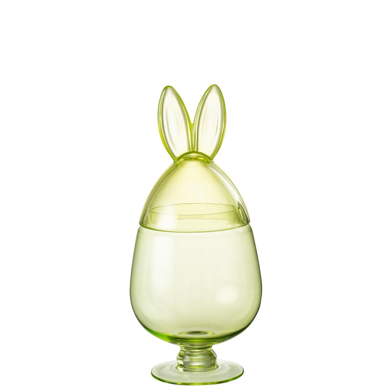 J-Line voorraadpot Konijn - glas - groen - medium - Chic Choice