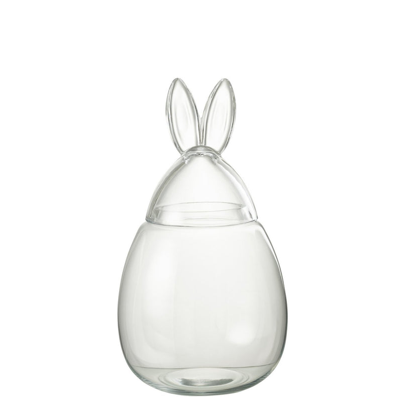 J-Line voorraadpot Konijn - glas - transparant - large - Chic Choice