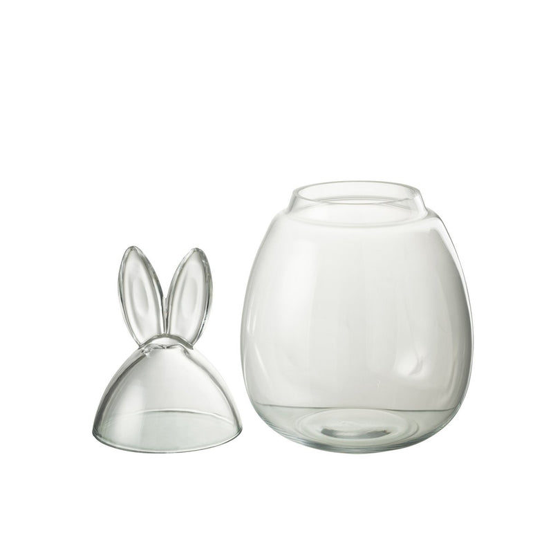 J-Line voorraadpot Konijn - glas - transparant - large - Chic Choice