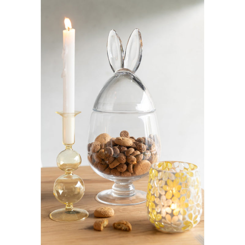 J-Line voorraadpot Konijn - glas - transparant - large - Chic Choice