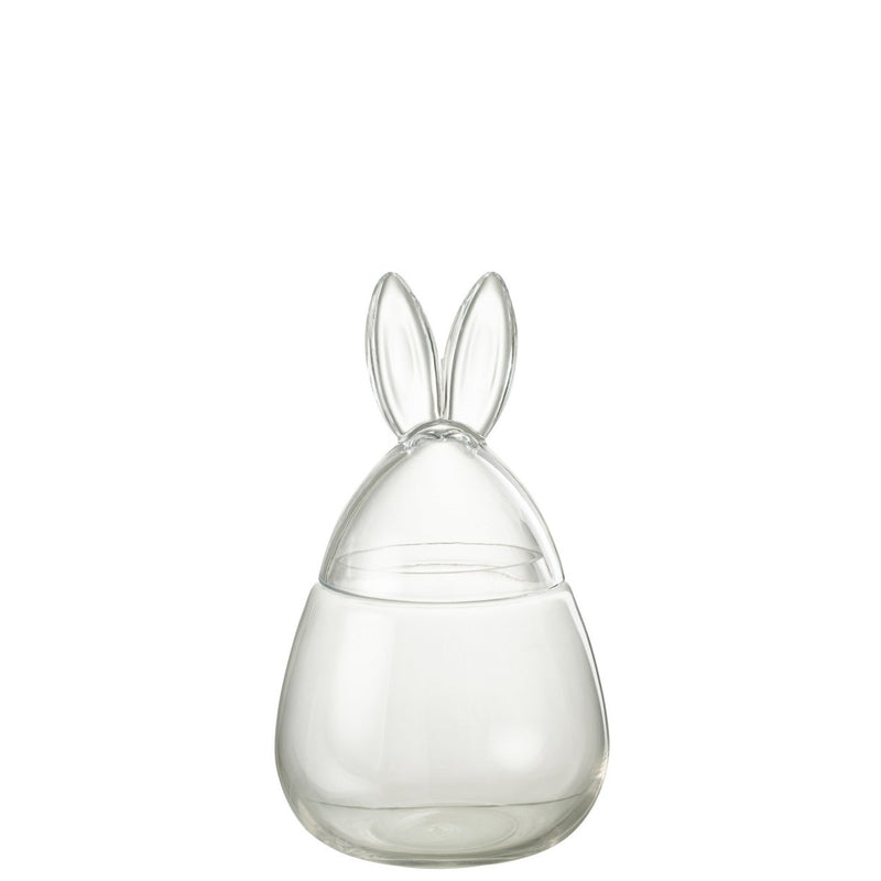 J-Line voorraadpot Konijn - glas - transparant - small - Chic Choice