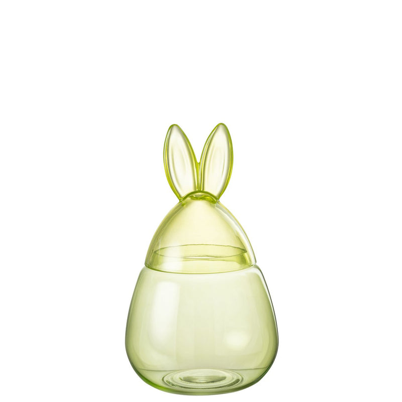 J-Line voorradpot Konijn - glas - groen - small - Chic Choice