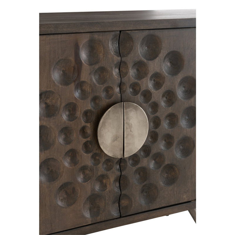 J-line kast Laag Etnisch 2 deuren + 6 laden - hout - bruin - Chic Choice