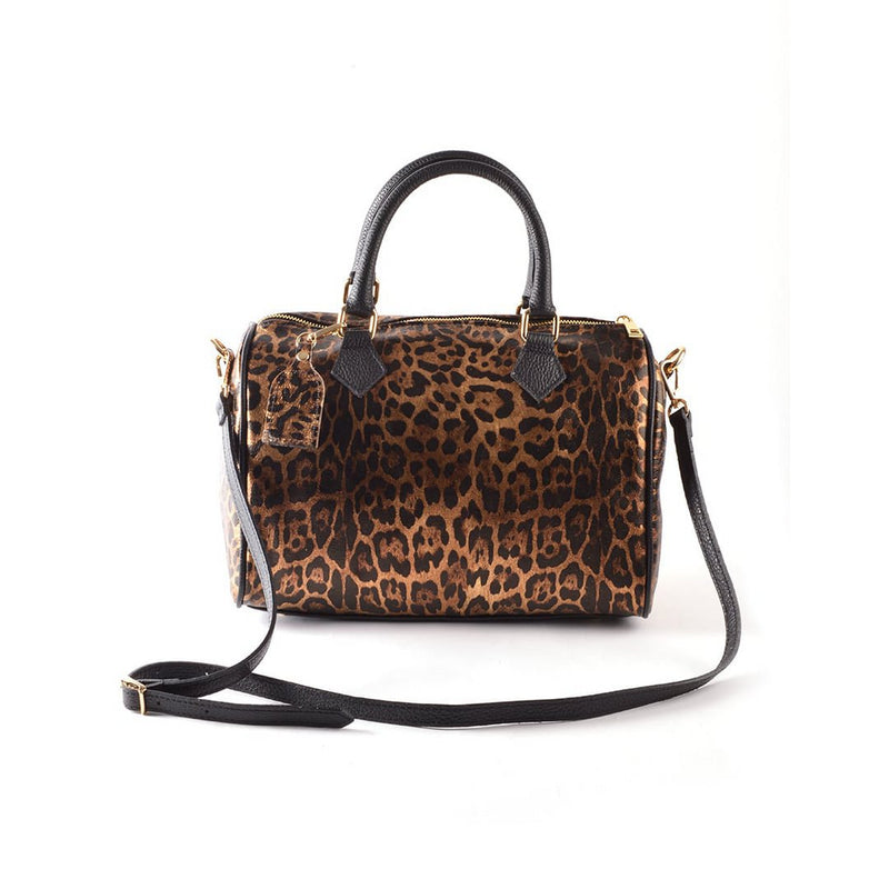 Lederen Bowlingtas | Metallic Panter| 5528682 - Chic Choice