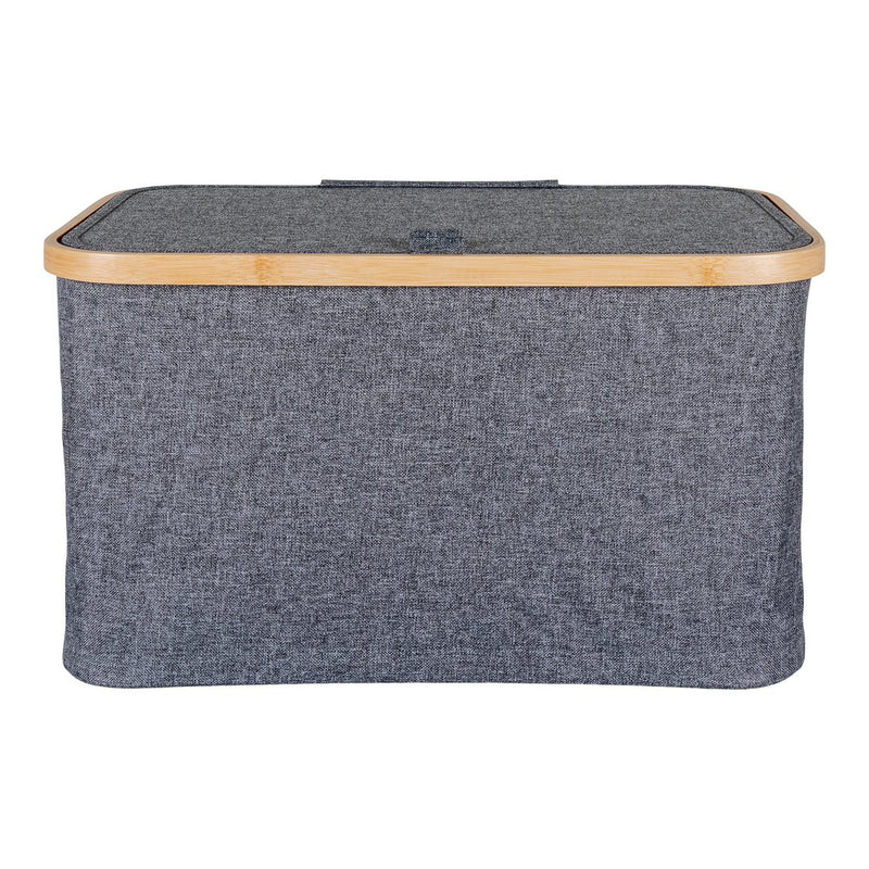 Noto Mand - Donkergrijs, Bamboe/Polyester, 30x45x25 cm - Chic Choice