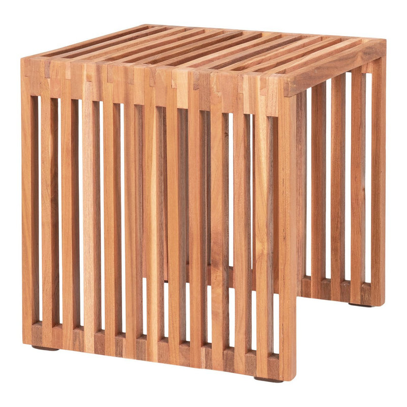 Pego Bijzettafel - Bijzettafel in teakhout, natuur, 40x40x40 cm - Chic Choice
