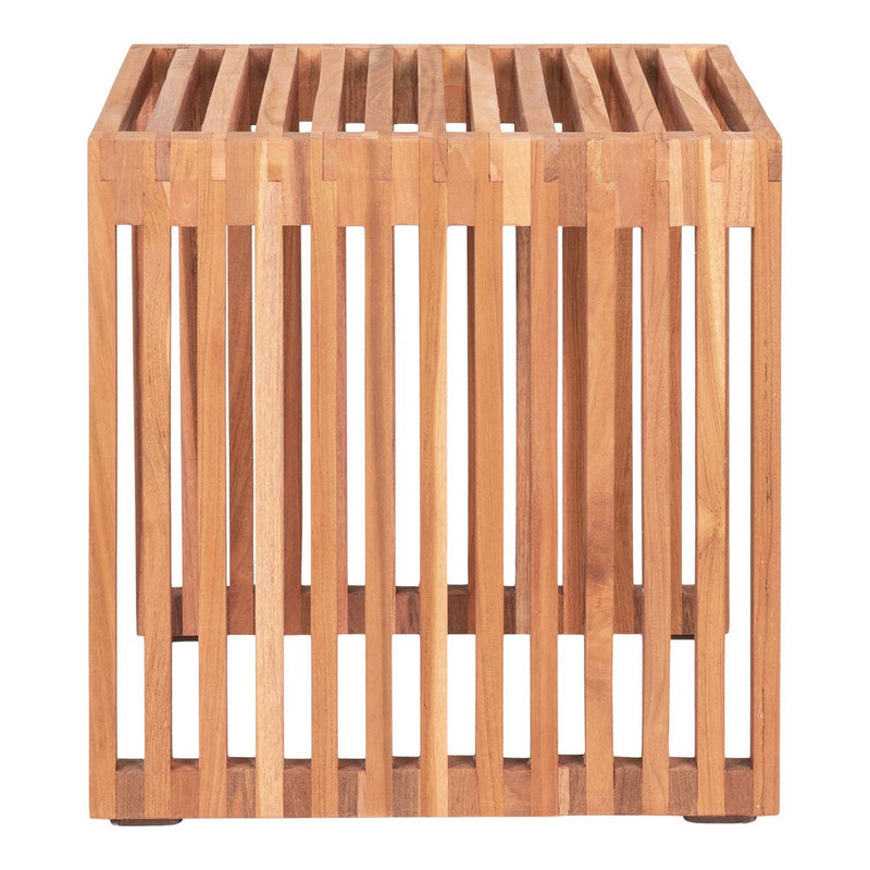 Pego Bijzettafel - Bijzettafel in teakhout, natuur, 40x40x40 cm - Chic Choice