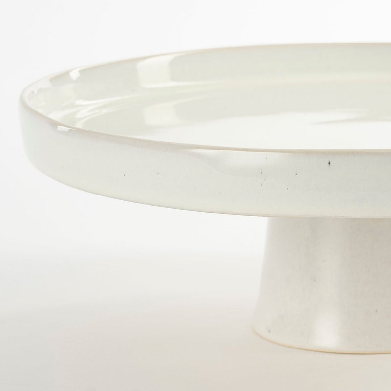 Racco Taartplateau - H11 x Ø28 cm - Steengoed - Off White - Chic Choice