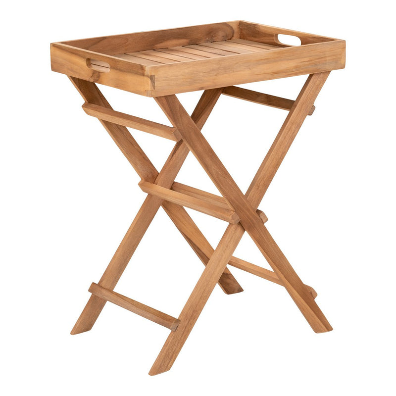 Ronda Dienbladtafel - Natuurlijk, Teak, 29x39x49,5 cm - Chic Choice