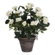 Rozenstruik Kunstplant in Bloempot Stan - H33 x Ø25 cm - Wit - Chic Choice