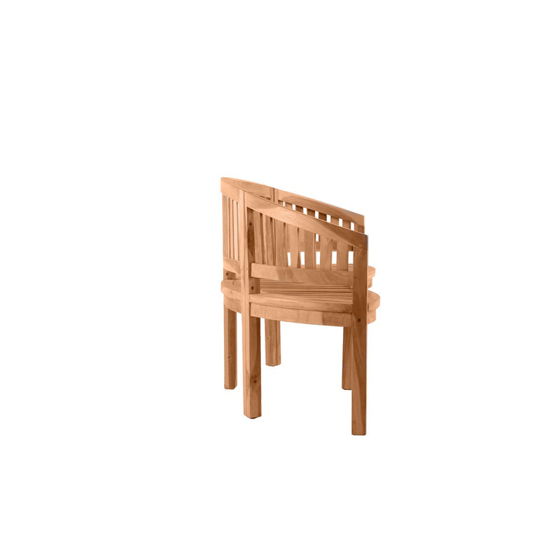 Stijlvolle Banaanvormige Teakhouten Tuinbank, 150cm - Chic Choice