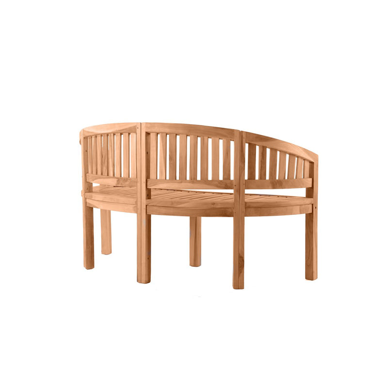 Stijlvolle Banaanvormige Teakhouten Tuinbank, 150cm - Chic Choice