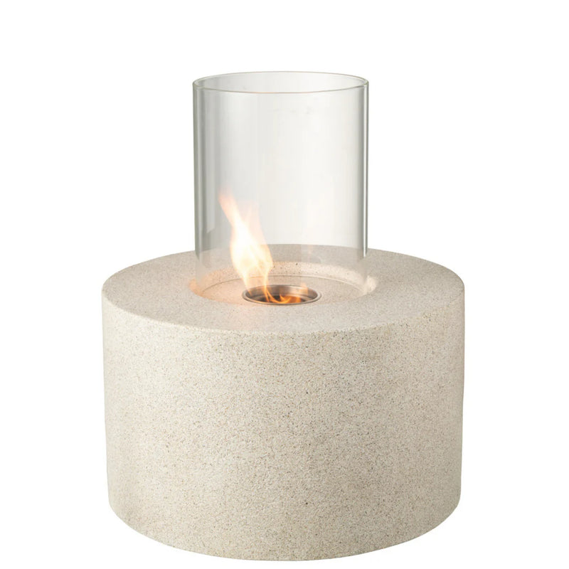 Tafelhaard Bio-Ethanol Rond Grijs Ø41x52cm – J-Line - Chic Choice
