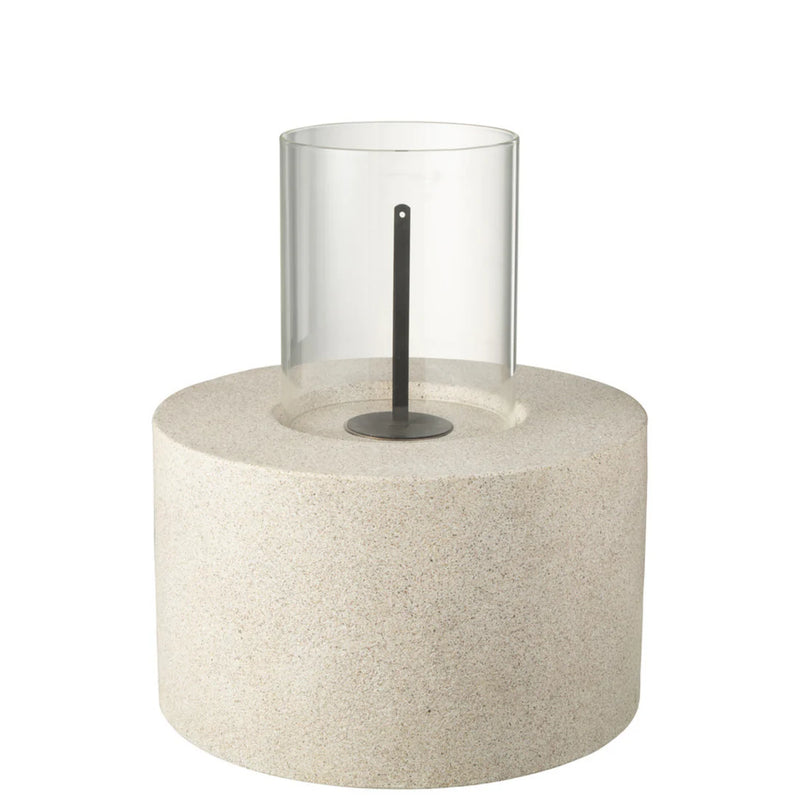 Tafelhaard Bio-Ethanol Rond Grijs Ø41x52cm – J-Line - Chic Choice