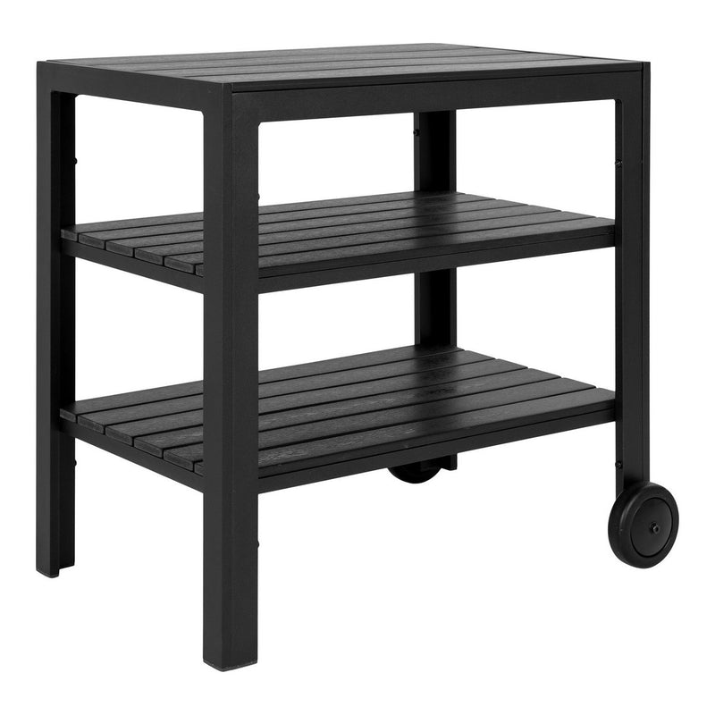 Taormina Theewagen - Theewagen, aluminium/niet-hout, zwart, 3 planken - Chic Choice