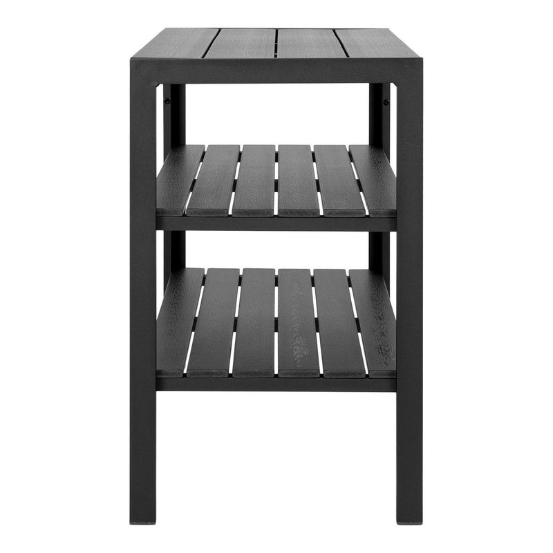 Taormina Theewagen - Theewagen, aluminium/niet-hout, zwart, 3 planken - Chic Choice