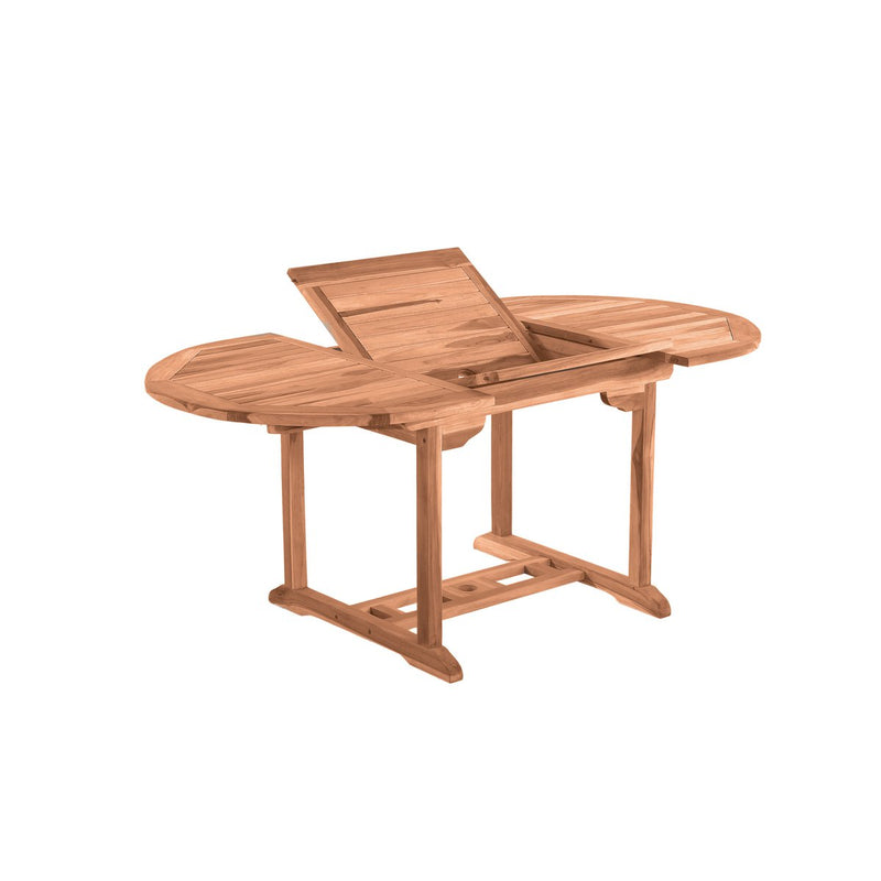 Tuintafel, 120 cm rond, uitschuifbaar, teak - Chic Choice