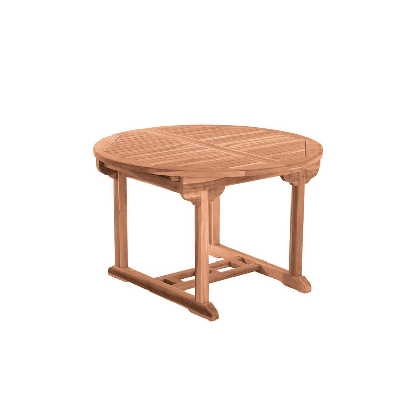 Tuintafel, 120 cm rond, uitschuifbaar, teak - Chic Choice