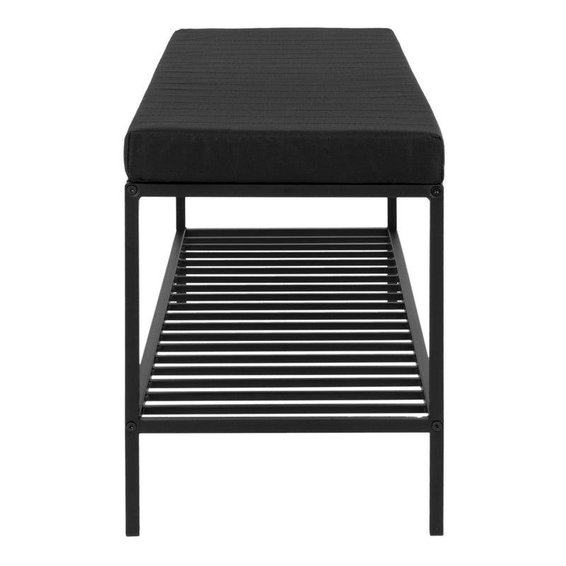 Vita Bank - zwart, staal, 100x36x48,5cm - Chic Choice