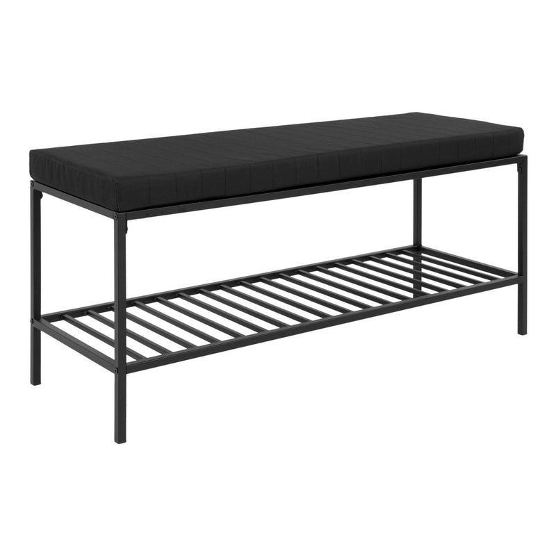 Vita Bank - zwart, staal, 100x36x48,5cm - Chic Choice
