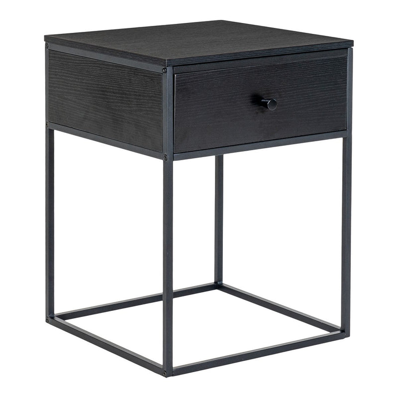 Vita Bijzettafel - zwart, staal, 40x40x55cm - Chic Choice