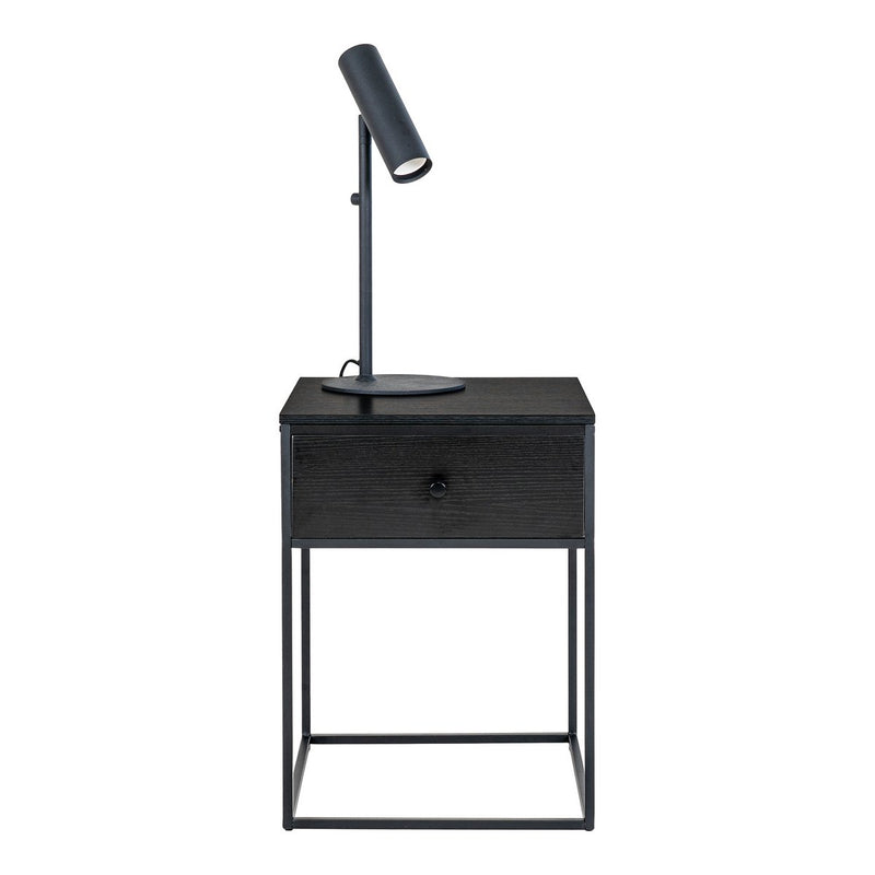 Vita Bijzettafel - zwart, staal, 40x40x55cm - Chic Choice