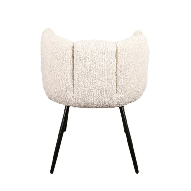 High five stoel wit parelmoer (boucle) (Set van 2) - Chic Choice