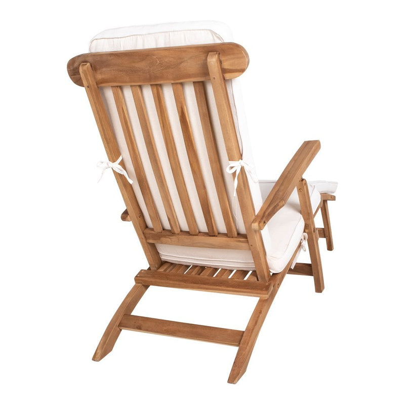 Arrecife Kussen Ligstoel - Wit, Katoen, 197x55x5 cm - Chic Choice