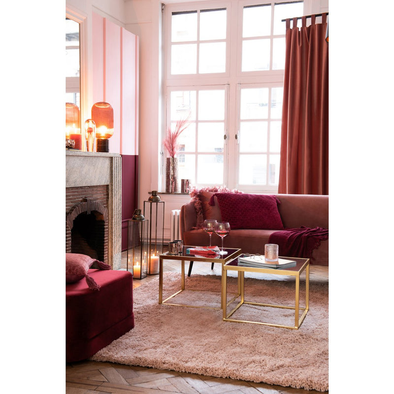J-Line lantaarn Hoog Antiek - glas/ijzer - brons - small - Chic Choice