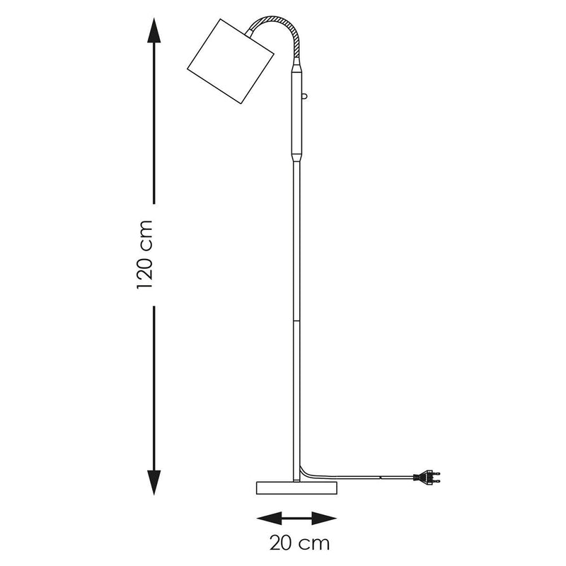 Home Sweet Home Moderne Vloerlamp - Staande Leeslamp - dimbaar - Chic Choice