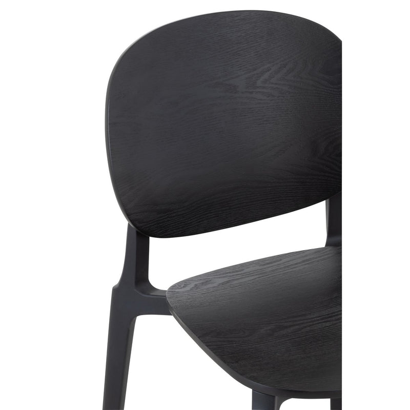 J-Line stoel Basic - kusntstof - zwart - Chic Choice