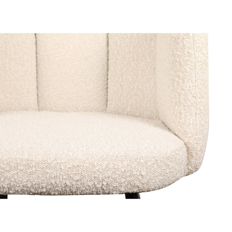 High five stoel wit parelmoer (boucle) (Set van 2) - Chic Choice