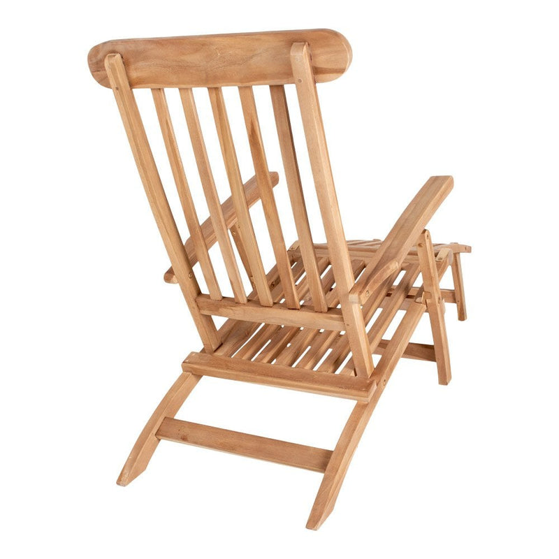 Arrecife Teakhouten ligstoel - Natuurlijk, Teak, 150x60x95 cm - Chic Choice
