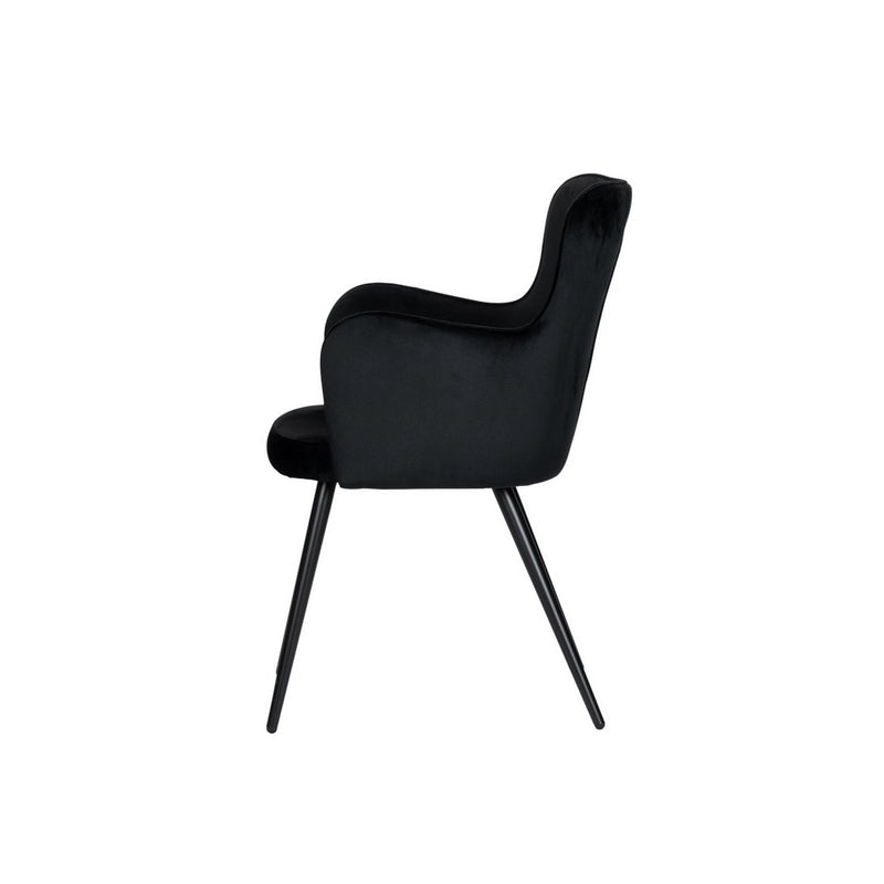Vleugelstoel zwart (Set van 2) - Chic Choice