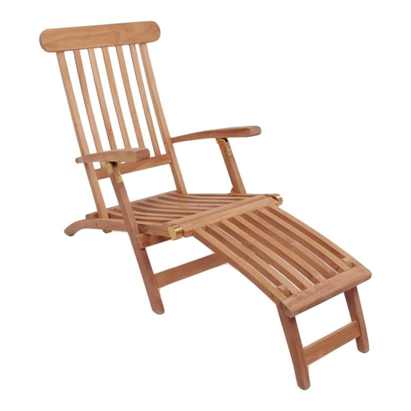 Arrecife Teakhouten ligstoel - Natuurlijk, Teak, 150x60x95 cm - Chic Choice