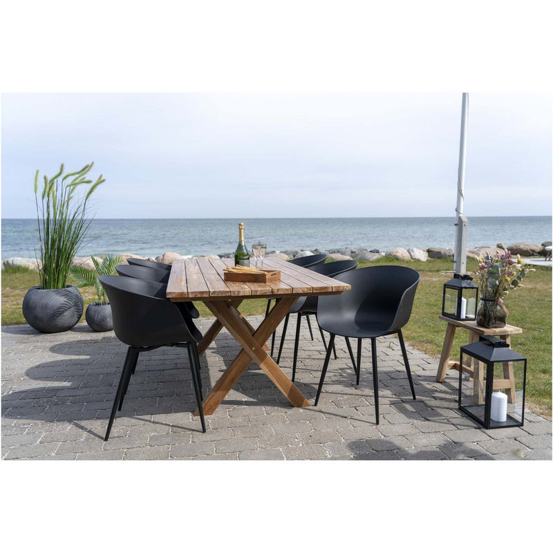 Roda Eetkamerstoel - Zwart, PP/Staal, 53x54,5x79 cm - Set van 2 - Chic Choice