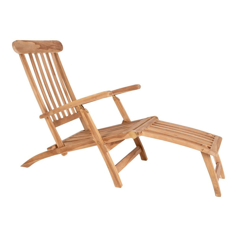 Arrecife Teakhouten ligstoel - Natuurlijk, Teak, 150x60x95 cm - Chic Choice