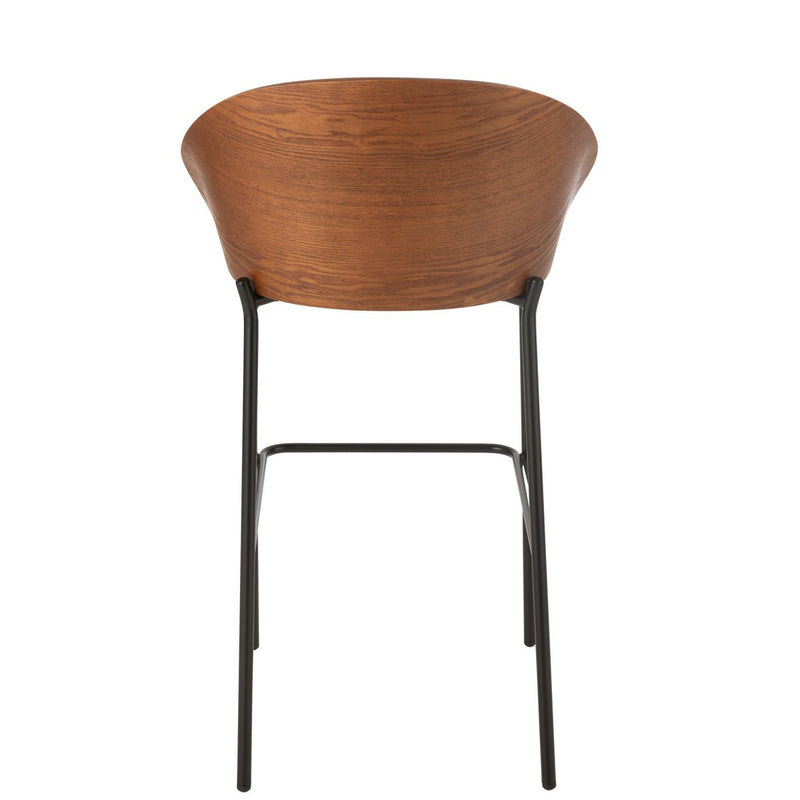 J-Line Barstoel Lone Multiplex/Metaal Bruin/Beige - Chic Choice