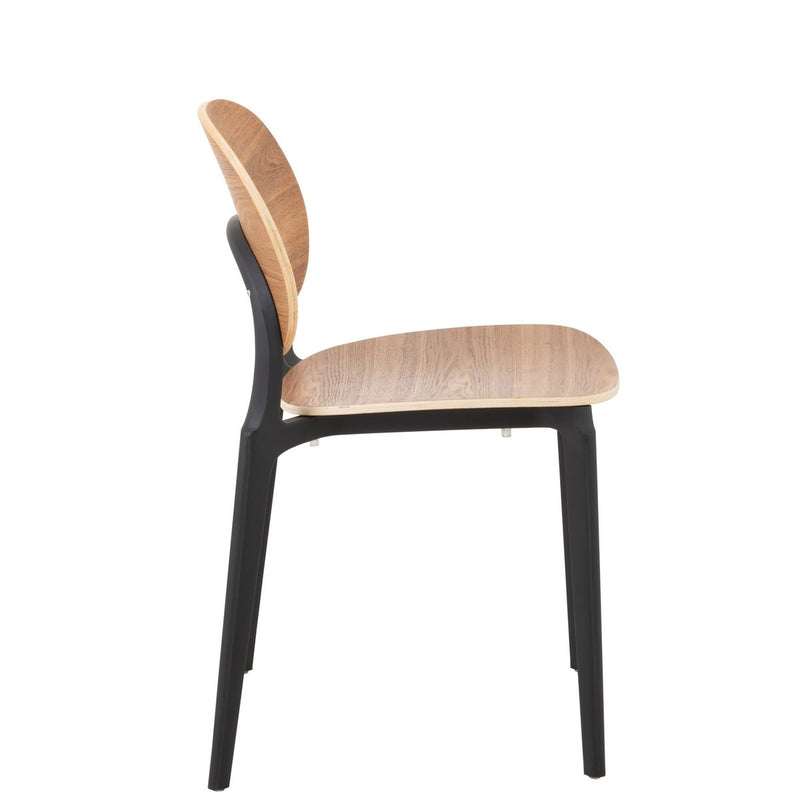 J-Line stoel Basic - polyester/kunststof - naturel - Chic Choice