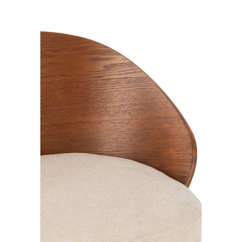 J-Line Barstoel Lone Multiplex/Metaal Bruin/Beige - Chic Choice