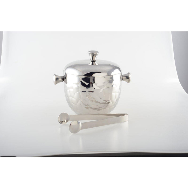 Ijskubusemmer met tang 16x16x18cm - Chic Choice