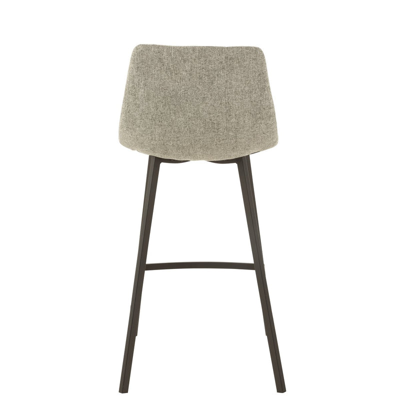 J-Line barstoel Stephane - textiel/metaal - grijs - Chic Choice