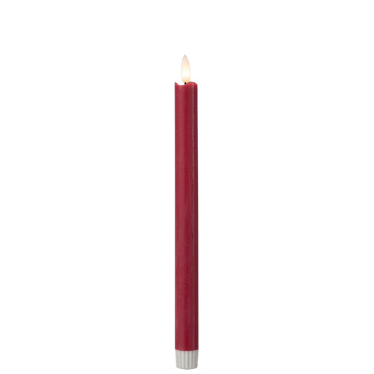 J-Line kaars Lang - rood - large - doos van 2 - LED lichtjes