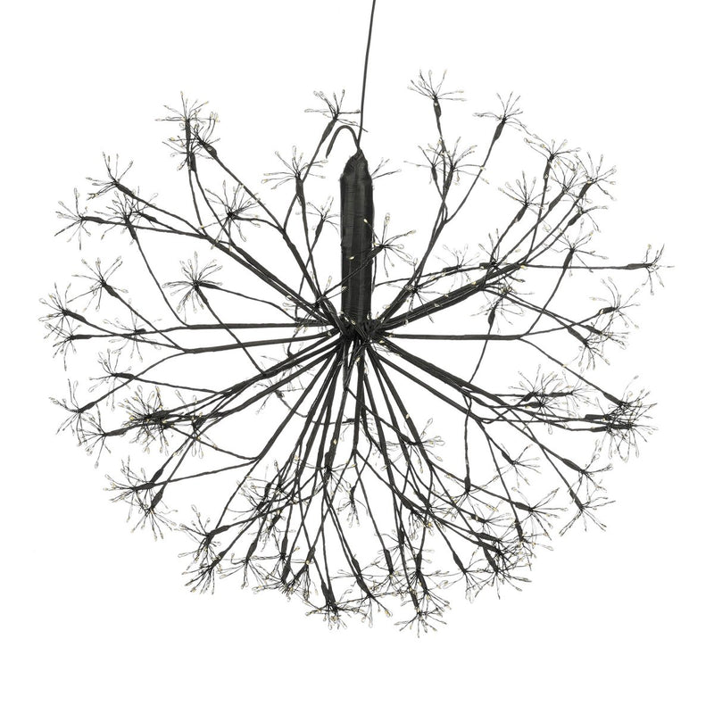 Kerstverlichting Bal met Warm Witte LED Lampjes - Ø60 cm - Zwart