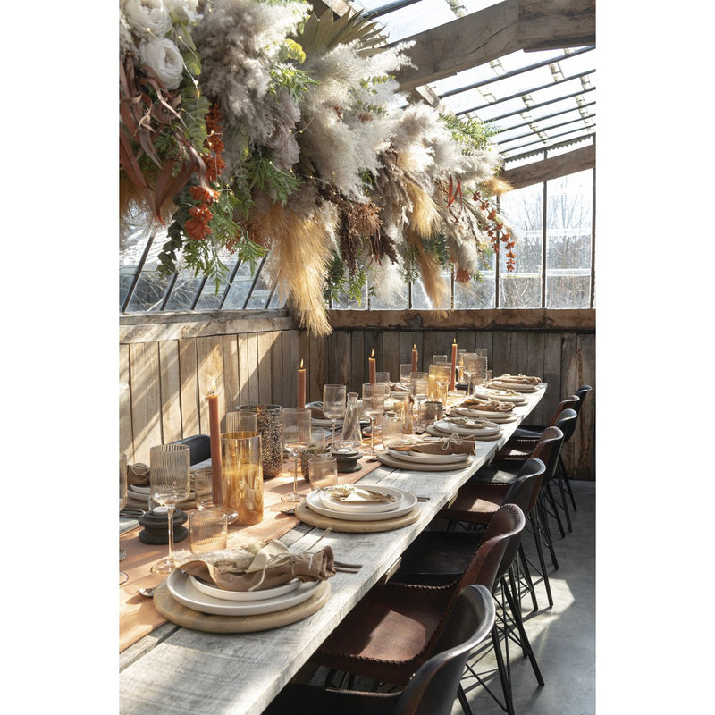 J-Line lamp Blinkend - glas - goud - medium - LED lichtjes